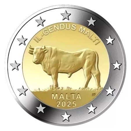 Malte - 2 Euro 2025 - Le boeuf Maltais - UNC sorti de rouleau