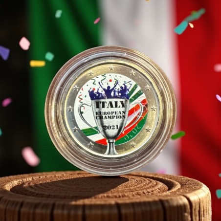 2 Euro couleur - Italie champion d'europe