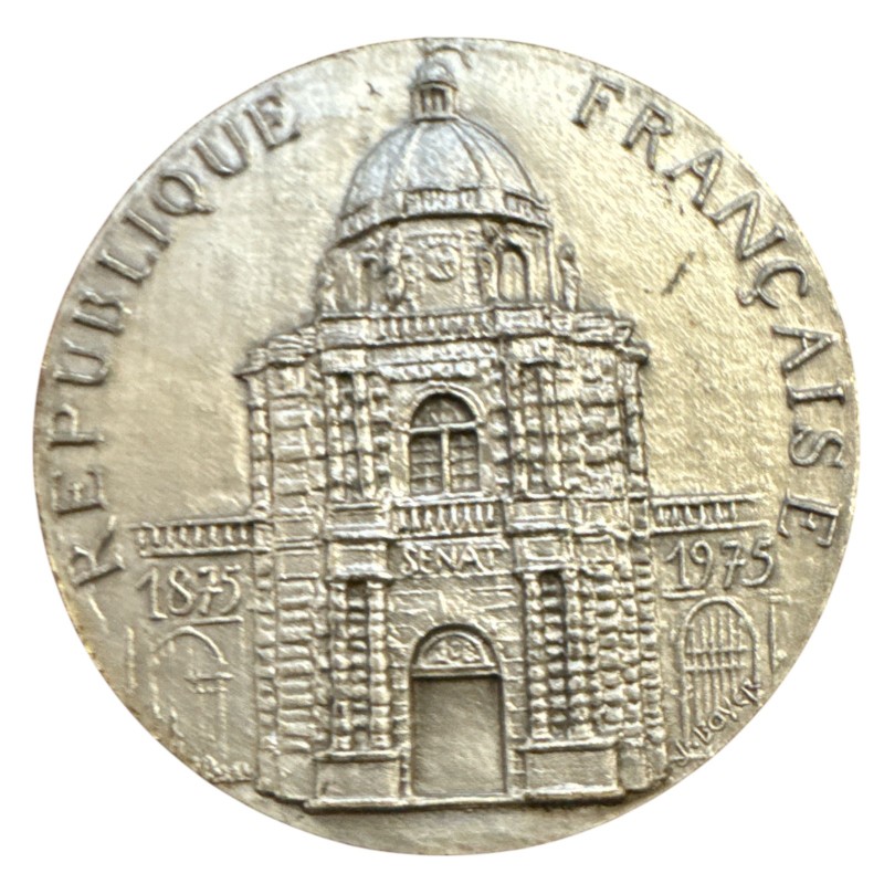 Médaille - Centenaire du sénat - 1875-1975 - argent 77g - TTB+