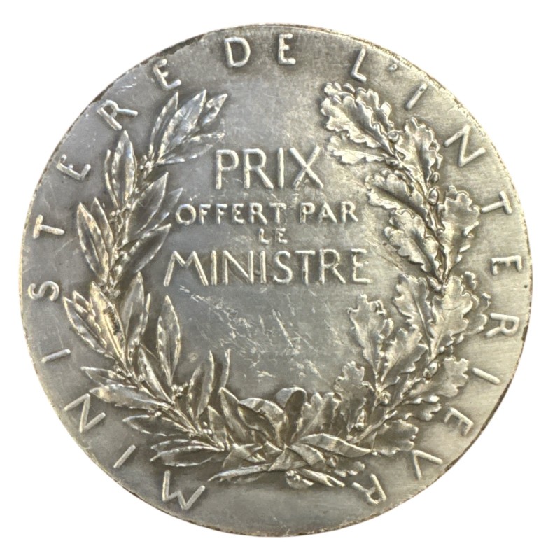 Médaille - Ministère de l'intérieur - République Française - argent 78g -50mm - Daniel-Dupuis - TTB+