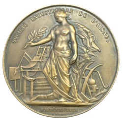 Médaille - Société industrielle de l'Aisne - 1937-52 - Sucrerie de Marle - bronze - 58mm - TTB+
