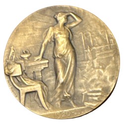 Médaille - Centenaire de l'académie de médecine - 1820-1920 - Paul Richer - bronze - 68mm  2
