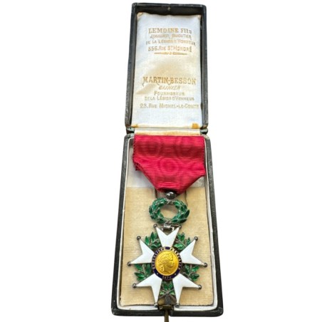 Légion d'honneur Chevalier - ordonnance - avec écrin Lemoine et Fils