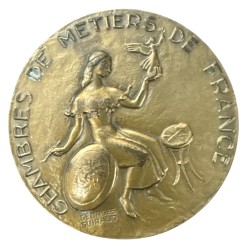 Médaille - Chambres de métiers de France - L'artisanat Français reconnaissant - Guiraud - bronze - 59mm