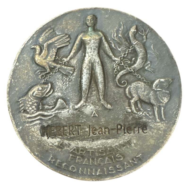 Médaille - Chambres de métiers de France - L'artisanat Français reconnaissant - Guiraud - bronze argenté - 59mm