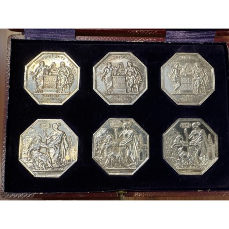 Coffret Nationale vie - Avec 6 Jetons Assurance - en argent 