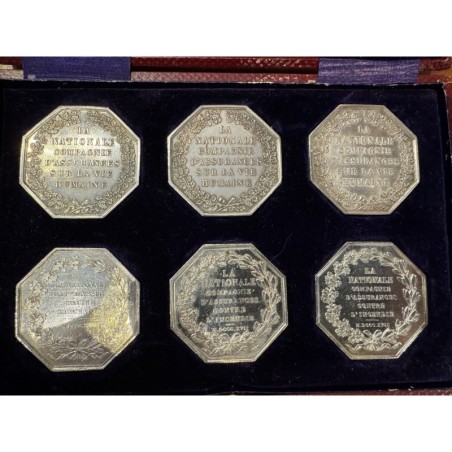 Coffret Nationale vie - Avec 6 Jetons Assurance - en argent 