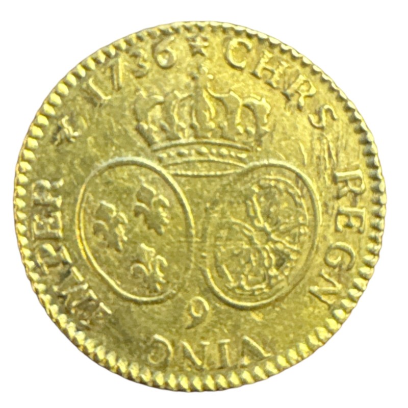 Louis XV - Louis d'or aux lunettes - 1736 9 Rennes - TB/TTB