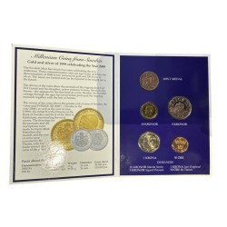 Suède - Coffret 4 monnaies + 1 médaille - 2000 - FDC 2