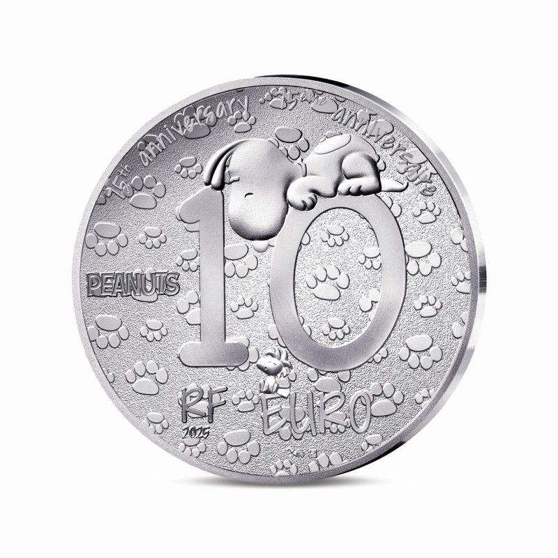10 Euro 2025 - Peanuts - argent Belle épreuve