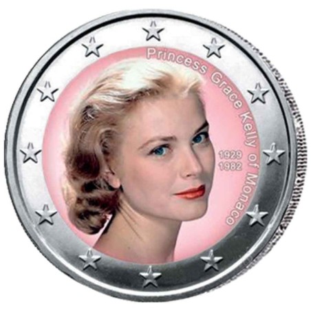 2 Euro couleur - Grace Kelly - Princesse de monaco