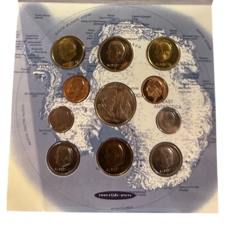 Belgique - Coffret BU 1997 - Antarctique - 10 monnaies + 1 médaille