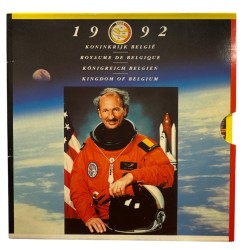 Belgique - Coffret BU 1992 - cosmonaute - 10 monnaies + 1 médaille