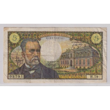 5 Francs pasteur - 1.08.1968 - TTB