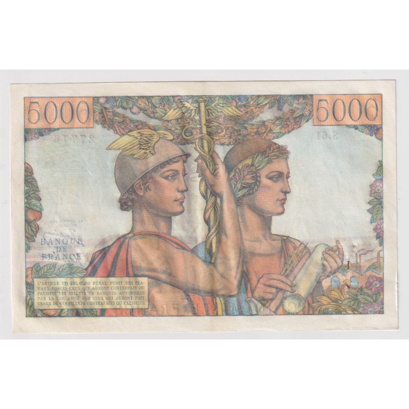 5000 Francs Terre et Mer - 5.04.1951 - SUP