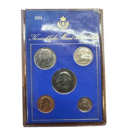 Belgique - Coffret Set 1974 - 5 monnaies