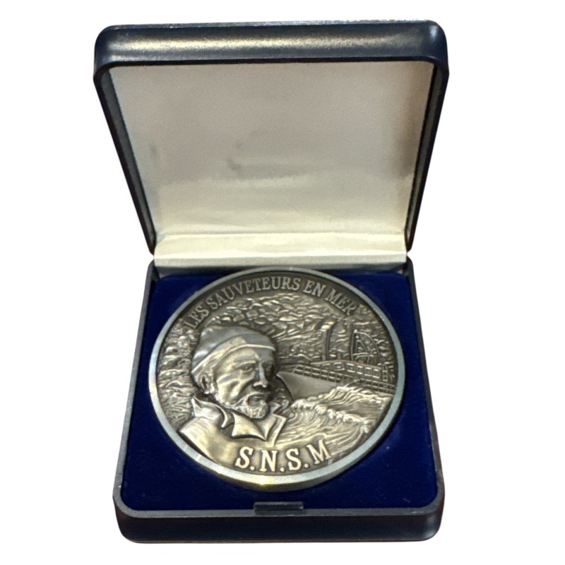 Médaille - Sauveteurs en mer - SNSM La Rochelle - bronze argenté - 70mm - attribuée au revers