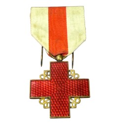 Médaille - Croix rouge - en émail rouge