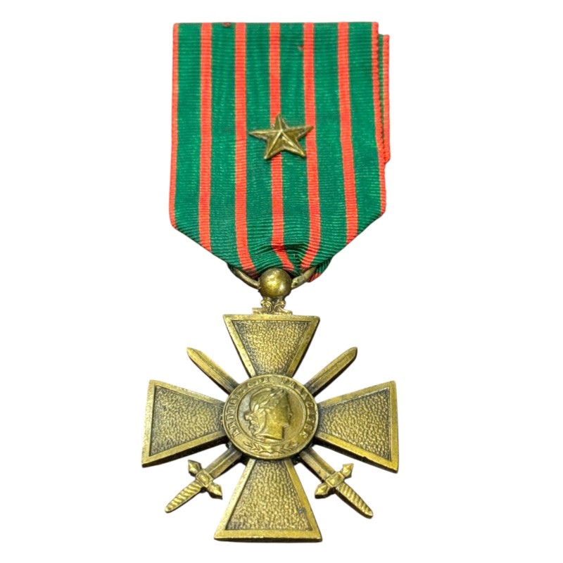 Médaille - Croix de guerre 1914-1918 - 1 étoile bronze - ordonnance