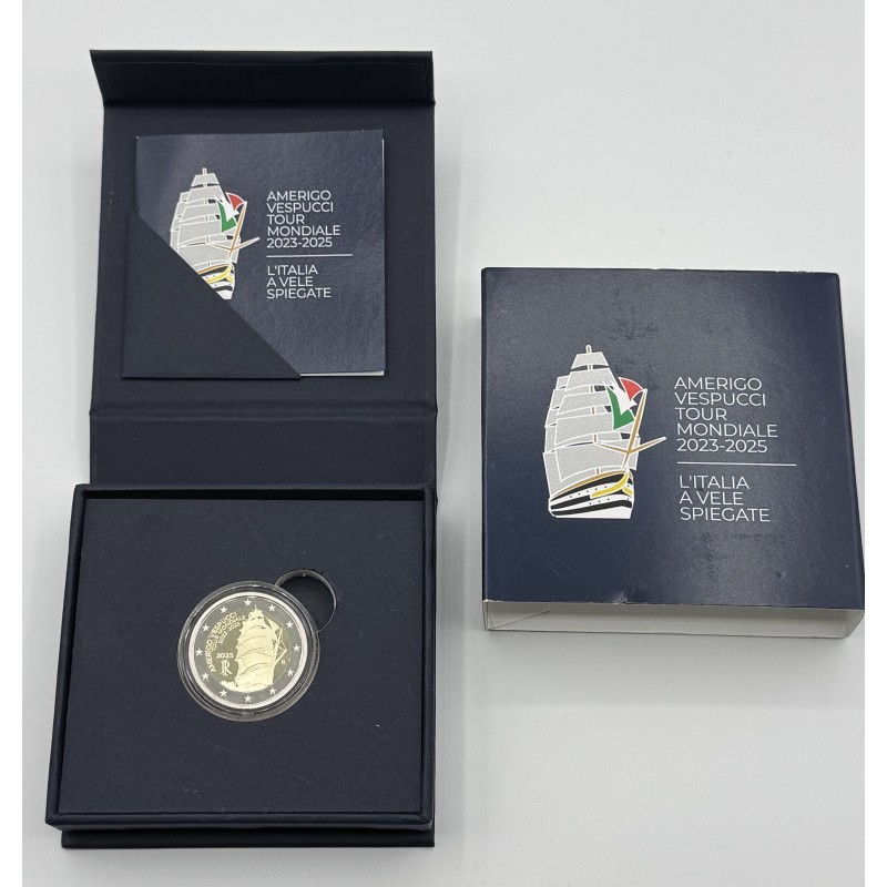 2€ Italie 2025 - Tour du monde du navire-école Amerigo Vespucci - Belle épreuve