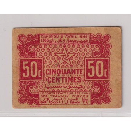 Maroc - 50 Centimes 1944 - SUP