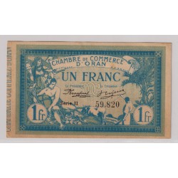 Algérie - 1 Franc 1915 - Chambre de commerce d'Oran - SPL
