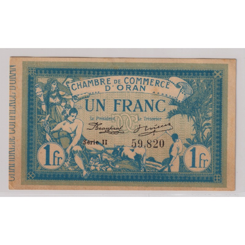 Algérie - 1 Franc 1915 - Chambre de commerce d'Oran - SPL