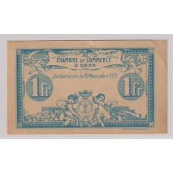 Algérie - 1 Franc 1915 - Chambre de commerce d'Oran - SPL 2