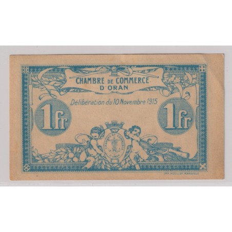 Algérie - 1 Franc 1915 - Chambre de commerce d'Oran - SPL