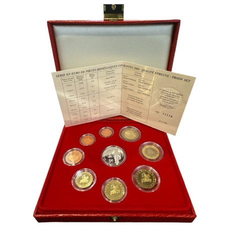 Coffret Belle épreuve Monaco 2004 - Ste Dévote - avec certificat pas de fourreau