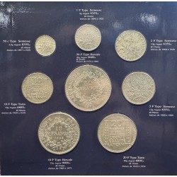 Coffret 8 monnaies en argent - 20e siècle 2
