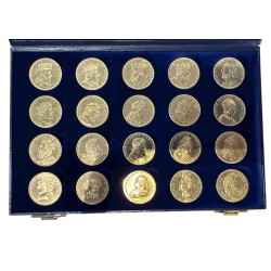 Coffret 40 Médailles - Rois de France - Jeu de dames - 34,5mm - 0,60mm épaisseur 2