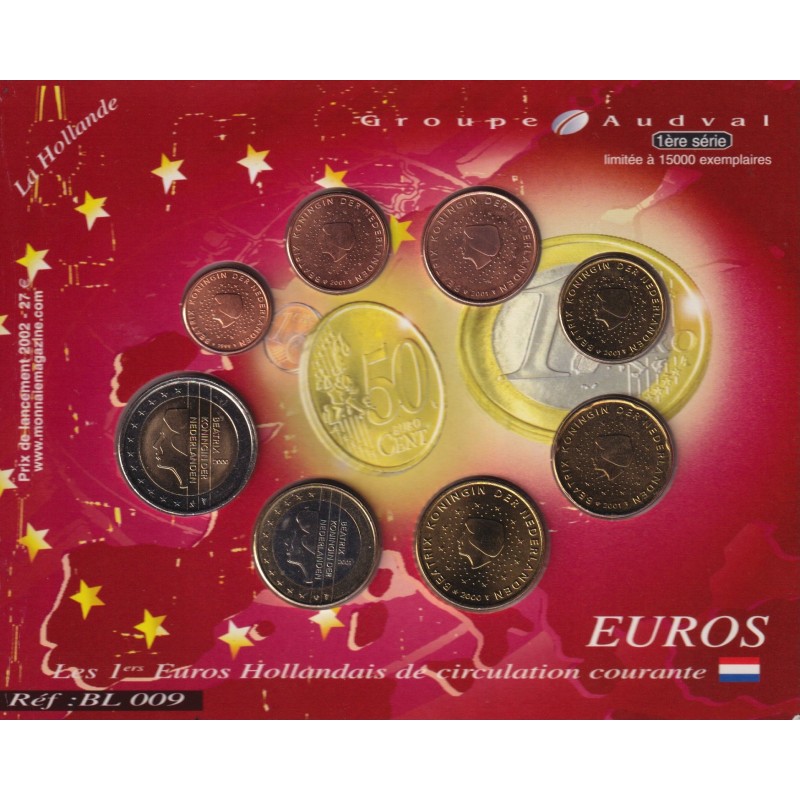 Pays-bas - Série 8 pièces - 2000/2001