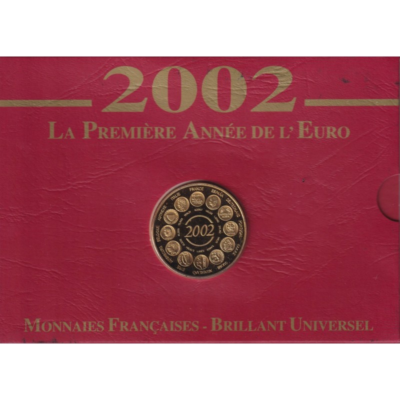 France - Coffret Brillant Universel France 2002 - La première année de l'euro
