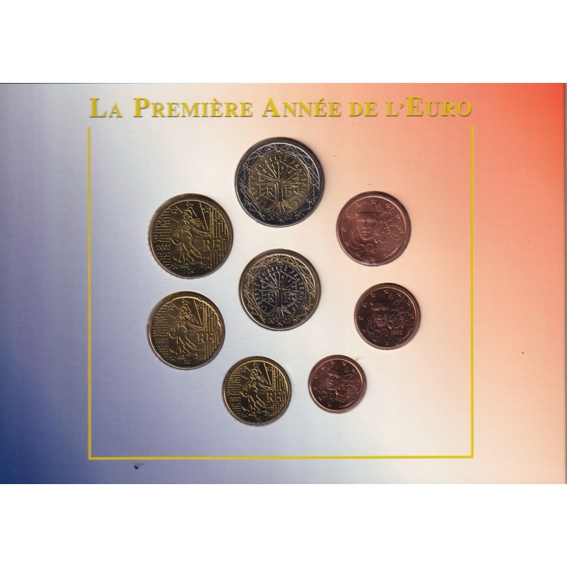 France - Coffret Brillant Universel France 2002 - La première année de l'euro