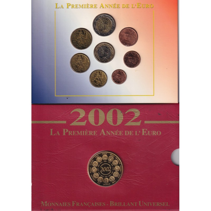 France - Coffret Brillant Universel France 2002 - La première année de l'euro