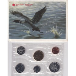 Canada - Série 6 monnaies - 1988 - FDC - avec enveloppe oiseau et certificat