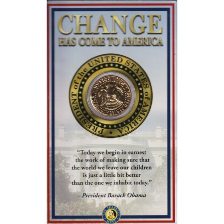 Etats-Unis - Encart Barack Obama - 1/2 Dollar doré + Obama