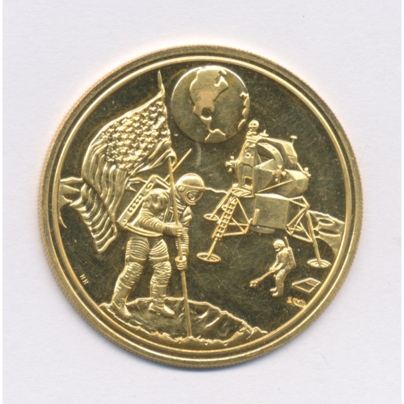 Médaille - Atterrissage sur la lune - Or 17g - FDC