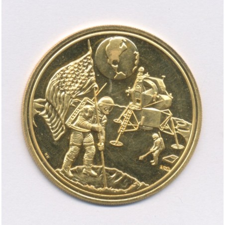 Médaille - Atterrissage sur la lune - Or 17g - FDC