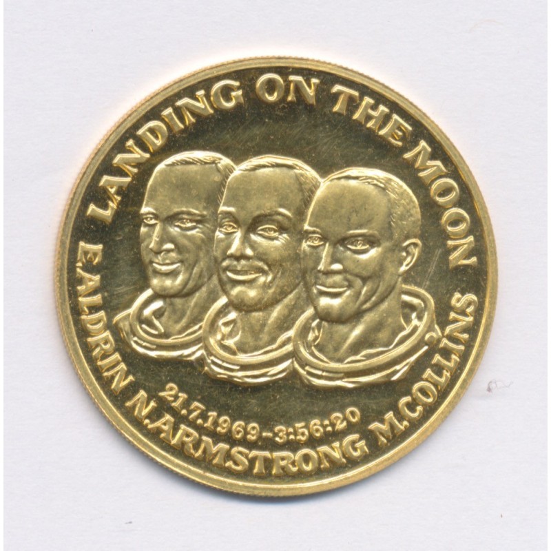 Médaille - Atterrissage sur la lune - Or 17g - FDC