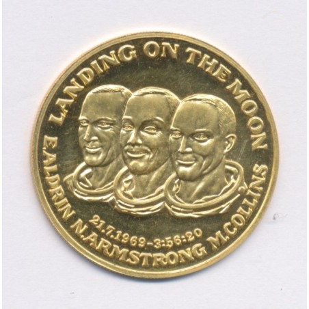 Médaille - Atterrissage sur la lune - Or 17g - FDC