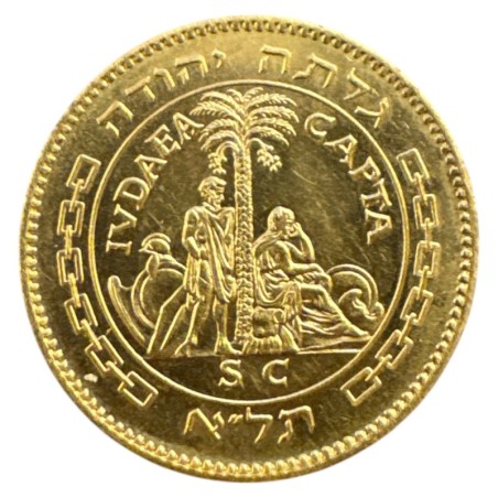 Médaille - 10e anniversaire de l'indépendance d'Israel - 1958 - or 15g 0,900 - Neuf