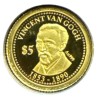 Iles Cook - 5 Dollars 2013 - Vincent van Gogh - Or 0,5g 0,585 - FDC