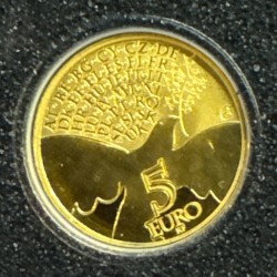 Europa - 5 Euro 2015 - Paix en europe - or 0,5g 0,999 - Belle épreuve