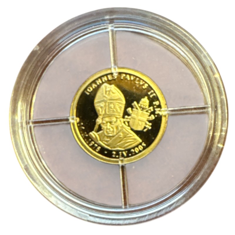 Médaille - Jean Paul II - or 0,5g 0,375 - FDC