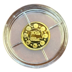 Médaille - 10 ans de l'euro - 2012 - or 0,5g 0,333 - FDC 2