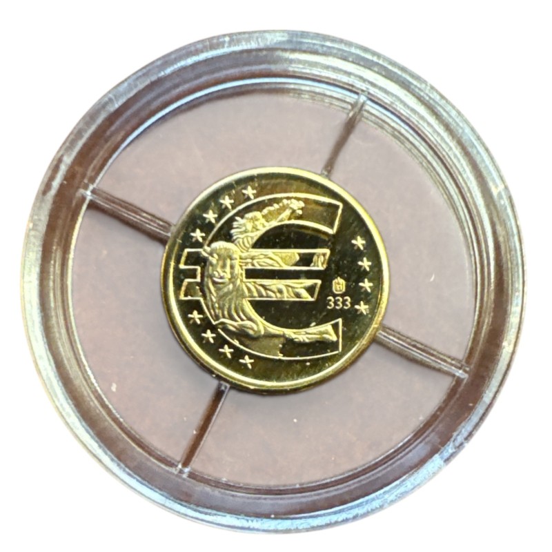Médaille - 10 ans de l'euro - 2012 - or 0,5g 0,333 - FDC