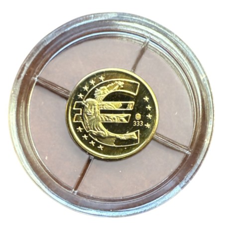 Médaille - 10 ans de l'euro - 2012 - or 0,5g 0,333 - FDC