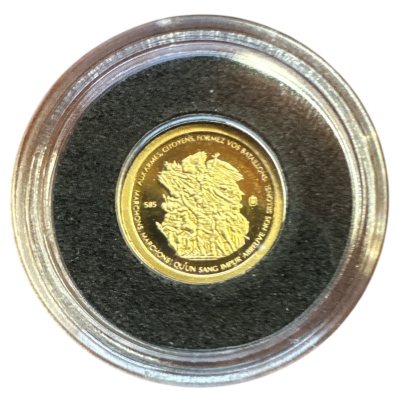 Médaille - Les piliers de la république - or 0,5g 0,585 - FDC